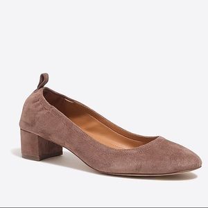 J. Crew Anya suede block heels